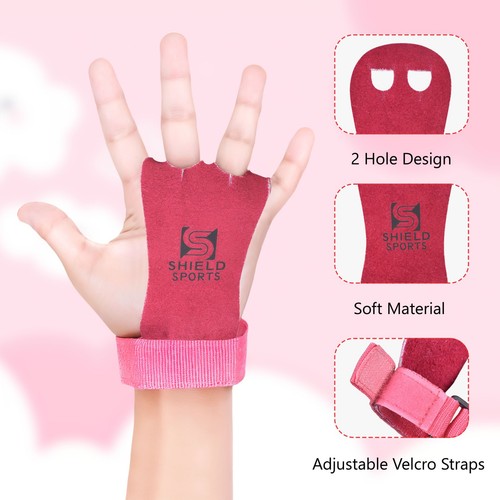Kids leather grips bright - leather,